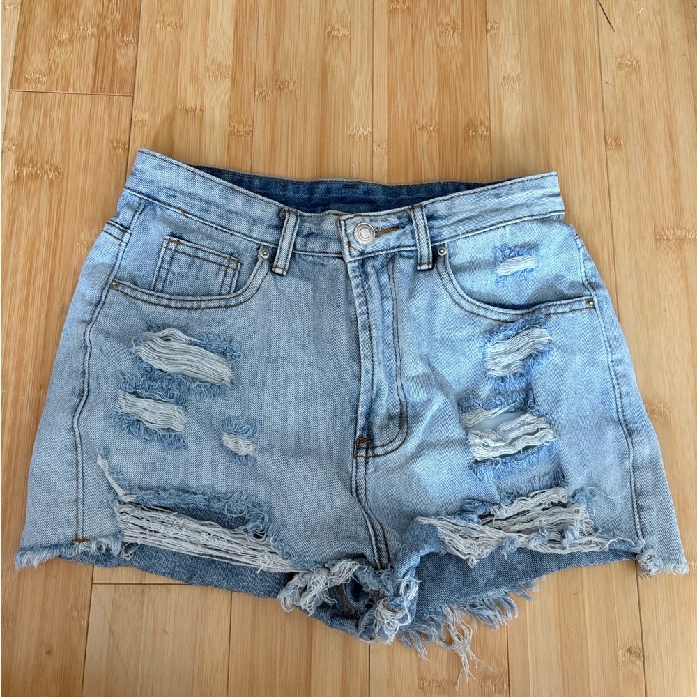Distressed Denim Women Shorts